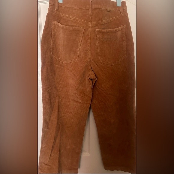 Express Corduroy Wide Leg High Rise Crop - Picture 2 of 6